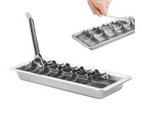 304 Stainless Steel Ice Cube Tray With Easy Release Handle - 18 Slot Metal Ice Mold For Whiskey & Cocktails, Durable Freezer Tray For Bar, Kitchen And Party Use, Dishwasher Safe