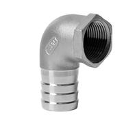 304 Stainless Steel Inner Wire Pagoda Elbow 90 Degree Right Angle Hose Hose Water Pipe Accessories Joint 4 Minutes 6 Minutes 1 inch(G1/4 Outside Diameter 13mm)