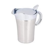 304 Stainless Steel Insulated Gravy Boat 750ml, Double Wall Thermal Sauce Serving Jug with Dripless Spout Push Lid, Keep Hot & Cold for Home Restaurant Use