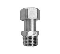 304 Stainless Steel Internal and External Wire Union 4-Point Movable Direct Extension Hexagonal Thickening Extension Water Pipe Wire Accessories(G1/2*Length 57mm)