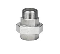 304 Stainless Steel Internal and External Wire Union Precision cast Hexagonal Thread Oil-Tightening Oil-Saving Threaded Thread Joint(G2)