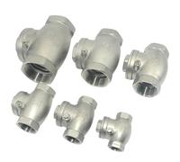 304 Stainless Steel Internal Thread 1/4 3/8 1/2 1 3/4 Horizontal Type Swing Check Valve Screw Thread Swing One-Way Valves DN8/20(1-1/4")