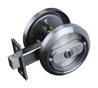 304 Stainless Steel Invisible Hidden Pull Ring Cup Handle Door Lock Copper Core Interior Sliding Set(A12)