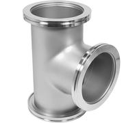 304 Stainless Steel ISO Tees - Equal Diameter Vacuum Fittings for HV Systems, NW-80 Flange Size, 1pc(ISO-100)