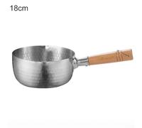 304 Stainless Steel Japanese Style Snow Flat Pot Induction Compatible Noodle Cooking Pot Multifunctional Steaming Boiling Sautéing Kitchen Utensil 16-22cm(18cm no cover)