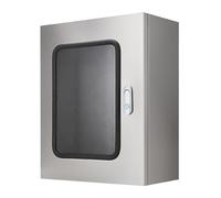 304 Stainless Steel Junction Box, Ip65 Waterproof Rating, Outdoor/Indoor Electrical Box with Lock, Equipped with Mounting Plate and Viewing Window(60x80x20cm/24x31x8in)