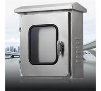 304 Stainless Steel Junction Chest, Dustproof Industrial Electrical Enclosure Box for Protective Circuit Equipment, Waterproof Electrical Box (size_name H x W x D 20x20x8IN/T 1.5MM)