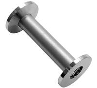 304 Stainless Steel KF Vacuum Nipple ISO-KF Flange Equal Straight Pipe Connector, 1pcs(50mm-KF16)