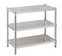 304 Stainless Steel Kitchen Rack 3-Tier Commercial Shelving Unit Durable Storage Solution for Restaurants Cafés Food Service 60 x 40 x 80 cm