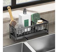 304 Stainless Steel Kitchen Sink with Automatic Drain Basket Holder for Sponges Brushes & Dish Soap - Ideal for Modern Kitchen Spaces