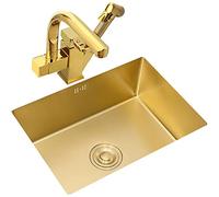 304 Stainless Steel Kitchen Sink with Drainer & Installation Kit Rectangular Bar Sink 60x40x21.5cm Durable & Stylish Perfect for Home or Commercial Use