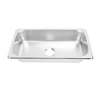 304 Stainless Steel Kitchen Sinks, Embedded Installation Single Bowl, Space Saving Hand Washing Basin with 40mm Waste Outlet, Ideal for RV, Boat, Caravan & Motorhome