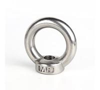 304 Stainless Steel Lifting Eye Nuts/Screw Ring Eyebolt Ring Hooking Nut Screws M3 M4 M5 M6 M8 M10 M12(Eye Nut,M6 x2pcs)