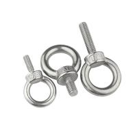 304 Stainless Steel Lifting Eye Nuts/Screw Ring Eyebolt Ring Hooking Nut Screws M3 M4 M5 M6 M8 M10 M12(Eye Screw,M5 x2pcs)