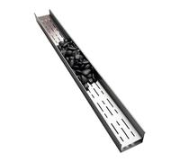 304 Stainless Steel Linear Gutter Strainer, U Shaped Drainage Channel for Yard & Garden, Quick Drain Trench with Pebble Recess, Balcony Grate (100x10x6 cm)