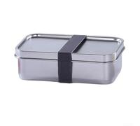 304 Stainless Steel Lunch Box Featuring Airtight Seal via Secure Locking Clips, Reusable Dishwasher Safe Food Container Set with 800ml x 2 Capacity (Single-layer 800M)