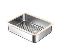304 Stainless Steel Lunch Container Microwave Safe Dishwasher Friendly Spacious Interior Bentos Box for Daily Use Stainless Steel Bentos Box