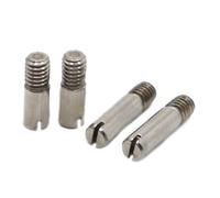 304 Stainless Steel M2 .5 M3 M4 M5 M6 M8 M10 External Thread Cylindrical Pin Positioning Slotted Screw(M6 5pcs,12mm)