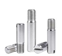 304 Stainless Steel M2 M2.5 M3 M4 M5 M6 M8 M10 Slotted Cylindrical Outside Thread Solid Dowel Pin Positioning Roll Shaft Locating Pin(M5-5pcs,12mm)