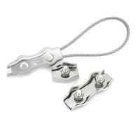 304 Stainless Steel M2/M3/M4/M5/M6/M8/M10 Wire Rope Clamp | Single Bolt Cable Clamps, Duplex Bolt Cable Clamp, for 1.5-8mm Steel Cable(M8 1pcs(for 6mm rope))