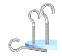 304 Stainless Steel M4 M5 M6 Hook Screws C Shape Eyebolts Ring 12mm 20mm 30mm 40mm 50mm 60mm 70mm 80mm 100mm 150mm Length(M6x25mm 10pcs)