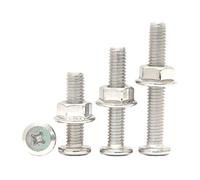 304 Stainless Steel M6 Beveled Flat Head Cross Screws and Flanged Nuts Kit, 25/50 Sets, Countersunk Furniture Screws Fixing screws(M6*70 (25 sets))
