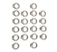 304 Stainless Steel M6 Eye Nuts 20pcs Rust for proof Set 304(M6)