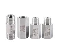 304 Stainless Steel Male/Female Thread PT Thread 1/8 1/4 3/8 1/2 3/4 Inch Hexagonal Direct Non-Return Inline One-Way Check Valve 1Pcs(Female to Female,1/4")