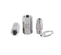 304 Stainless Steel Male/Female Thread PT Thread 1/8 1/4 3/8 1/2 3/4 Inch Hexagonal Direct Non-Return Inline One-Way Check Valve 1Pcs(Female(in) Male(Out),1/2")