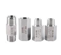304 Stainless Steel Male/Female Thread PT Thread 1/8 1/4 3/8 1/2 3/4 Inch Hexagonal Direct Non-Return Inline One-Way Check Valve 1Pcs(Male(in) Female(Out),1/2")