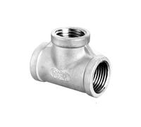 304 Stainless Steel Male Female Thread Tee Connector BSPT Pipe Connector Fitting 1/4" 3/8" 1/2" 3/4" 1" 1-1/4" 1-1/2" 2"(Female Thread tee,3/8")