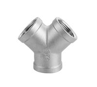 304 Stainless Steel Male Female Thread Tee Connector BSPT Pipe Connector Fitting 1/4" 3/8" 1/2" 3/4" 1" 1-1/4" 1-1/2" 2"(Y Female Thread tee,1/4")