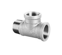 304 Stainless Steel Male Female Thread Tee Connector BSPT Pipe Connector Fitting 1/4" 3/8" 1/2" 3/4" 1" 1-1/4" 1-1/2" 2"(Female Male thread-01,1/4")