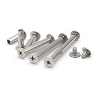 304 Stainless Steel Matching Rivets, Buttons Screws Nuts, Photo Album Ledger Recipe for Bookbinding and Fastening(4 * 18 [40 Sets])