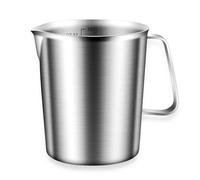 304 Stainless Steel Measuring Cup,with Handle and Pour Lip, Precision Engraved Markings for Liquid, Coffee, Milk & Espresso,1.0L/32oz Kitchen Mixing Pitcher, Container for Baking & Frothing
