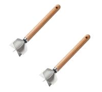304 Stainless Steel Meat Chopper, Food Grade 6-Blade Ground Beef Chopper Potato Masher Hamburger Smasher Tool for Kitchen Cooking Vegetable Puree, 25Cm (2 Pcs)