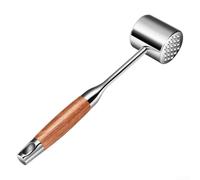 304 Stainless Steel Meat Tenderizer Hammer with Dual Side Design for Kitchen Use Featuring Rosewood Handle for Comfortable Grip and Efficient Meat Preparation
