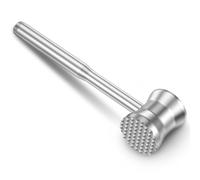 304 Stainless Steel Meat Tenderizer Mallet Dual-Side Heavy Duty Meat Hammer One-Piece Design for Beef, Chicken, Veal & Conch, Dishwasher Safe Ergonomic Beef Pounder for Sunday Roasts
