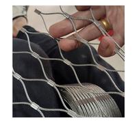304 stainless steel mesh,Protection Rope Net,Flexible Cable Wire Rope X-Type Mesh,Garden Farm Decor Fence Safety Netting,Playground Safety Net Fence Net,Aperture 8cm(H0.8xL3m/H2.62xL9.84ft)