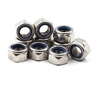 304 Stainless Steel Metric Hex Lock Nut M10 Nylon Insert 20 Pack