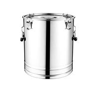 304 Stainless Steel Milk Can, 25-105L Large Capacity Milk Jug Milk Bucket Wine Pail Oil Barrel Tea Canister for Liquid Solid Storage Tank Silicone Sealed Lid,25L