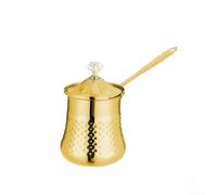 304 Stainless Steel Milk Pitcher 600ml with Lid(Gold)