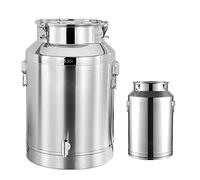 304 Stainless Steel Milk Transport Cans - 15L/20L/28L/35L Milk Churn Pot Wine Pail Bucket Barrel Tea Canister Dairy Pot with Sealed Lid and Optional Spigot/with Tap / 35L
