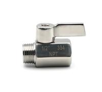 304 Stainless Steel Mini Ball Valve Sanitary 1/8 1/4 3/8 1/2 3/4 BSP NPT Female Male Thread Water Oil 2 Way Ball Valve Homebrew(Male x Female,NPT_3/4")