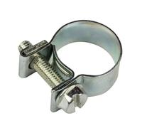 304 Stainless Steel Mini Hose Clamp Kit, 5pcs 6-30mm Adjustable Fuel Line Clamps for Automotive & Industrial Use(15-17mm)