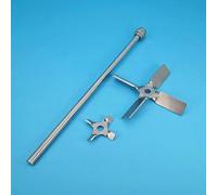 304 Stainless Steel Mixing Paddle - 4-Leaf Cross Stirring Blade for Laboratory Use (40mm to 120mm) -(8x350mm Type-2)