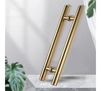 304 Stainless Steel Modern Round Entryway Door Handle - Gold Finish, 100cm/70cm Length, Ideal for Shower, Sliding Glass Barn Doors, Indoor/Outdoor Use