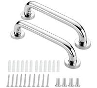 304 Stainless Steel Non-Slip Grab Bar - Bathroom Safety Handle for Shower, Bathtub, Toilet, Kitchen & Stairs - Disability & Elderly Assist Rail(30CM 2PCS)