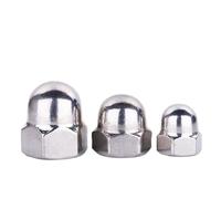 304 Stainless Steel Nylon Brass Acorn Nut Hex Head Cap Metric Dome Cap Nuts Black White Nickel Plated Steel M3M4M5M6M8M10M12~M36(Nickel plate Steel,M5 (20Pcs))