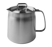 304 Stainless Steel Oil Filter Pot, Dust-Proof Lid And Non-Slip Tray With Handle, 2 In 1 Thick Cooking Oil Container, Grease Container With Strainer For Frying Oil(2L)